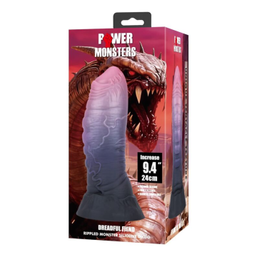 POWER MONSTERS - DREADFUL FIEND BICOLOR FANTASY GODEMICHET EN SILICONE 24 CM Ø 6 CM
