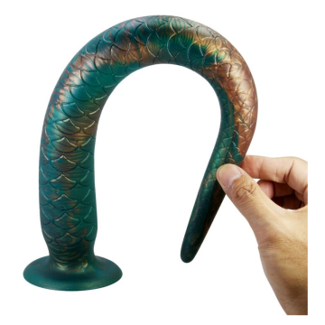 POWER MONSTERS - WILDWYRM TAIL BICOLOR FANTASY GODEMICHET EN SILICONE 47 CM Ø 4 CM