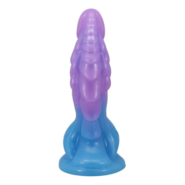 POWER MONSTERS - ATLANTEANS REALISTISCHER DILDO MIT SAUGNAPF 19 CM Ø 5 CM BLAU & LILA