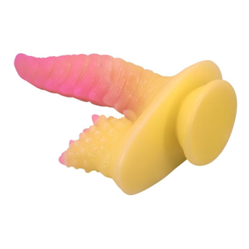 POWER MONSTERS - DILDO FANTASY MOSTRO ONDULATO CON VENTOSA 22,5 CM Ø 5,5 CM ROSA E GIALLO