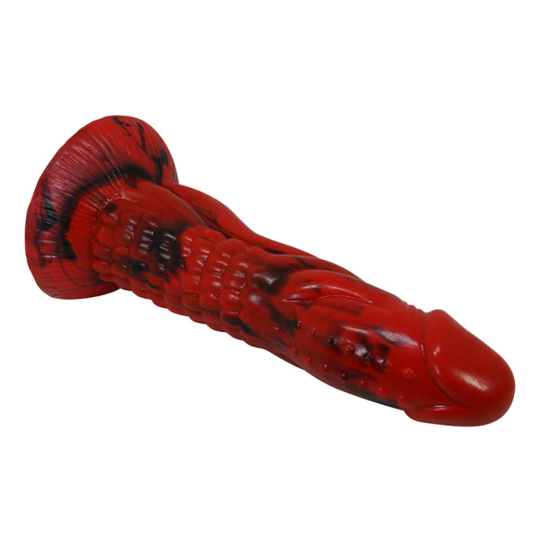 POWER MONSTERS - MINOTAUR FANTASY DILDO WITH SUCTION CUP 21 CM Ø 5 CM RED & BLACK