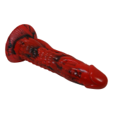 POWER MONSTERS - GODEMICHÉ MINOTAURE FANTASY AVEC VENTOUSE 21 CM Ø 5 CM ROUGE ET NOIR