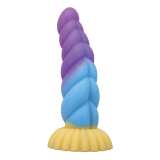 POWER MONSTERS - UNICORN TRICOLOR FANTASY SILICONE DILDO 22 CM Ø 5 CM