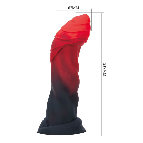 POWER MONSTERS - INFERNAL GOLIATH BICOLOR FANTASY SILICONE DILDO 25 CM Ø 6 CM