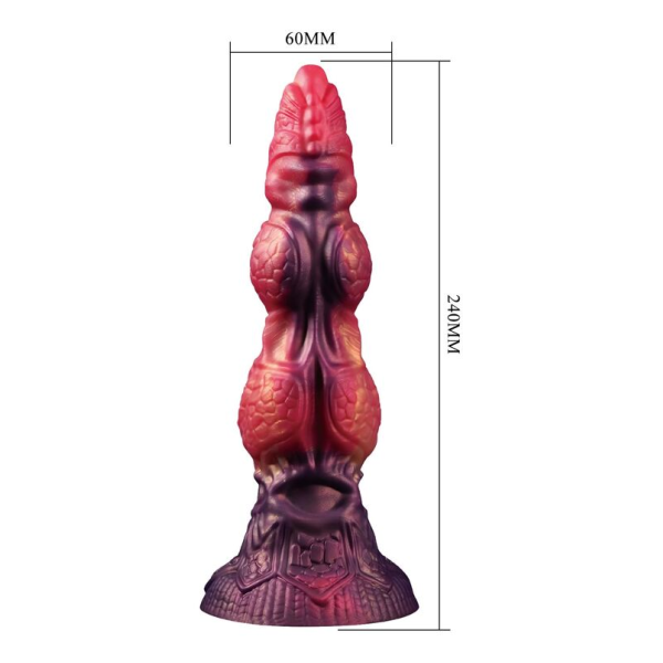 POWER MONSTERS - SAVAGE BEASTLORD TRICOLOR FANTASY GODEMICHET EN SILICONE 24 CM Ø 5 CM