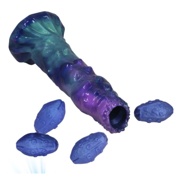 POWER MONSTERS - DUSKWALKER SENTINEL TRICOLOR INFLATABLE FANTASY SILICONE DILDO 23 CM Ø 5 CM