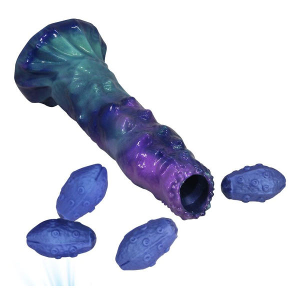 POWER MONSTERS - DUSKWALKER SENTINEL TRICOLOR DILDO GONFIABILE IN SILICONE FANTASY 23 CM Ø 5 CM