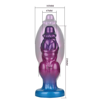 POWER MONSTERS - RIFT TITAN BICOLOR INFLATABLE FANTASY SILICONE DILDO 24 CM Ø 5 CM