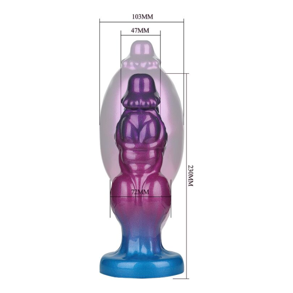 POWER MONSTERS - RIFT TITAN BICOLOR INFLATABLE FANTASY SILICONE DILDO 24 CM Ø 5 CM
