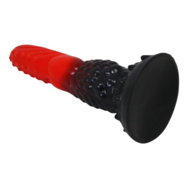 POWER MONSTERS - FIRE DRAGON FANTASY DILDO WITH SUCTION CUP 24.5 CM Ø 5.8 CM RED & BLACK