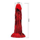 POWER MONSTERS - MINOTAUR FANTASY DILDO MIT SAUGAUFGANG 21 CM Ø 5 CM ROT & SCHWARZ