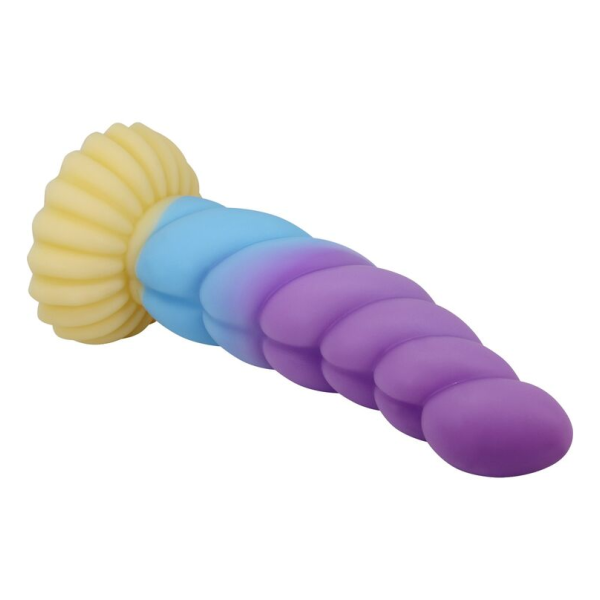 POWER MONSTERS - UNICORNO TRICOLORE FANTASY DILDO IN SILICONE 22 CM Ø 5 CM