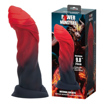 POWER MONSTERS - DILDO IN SILICONE BIGOLIATH BICOLORE FANTASY 25 CM Ø 6 CM