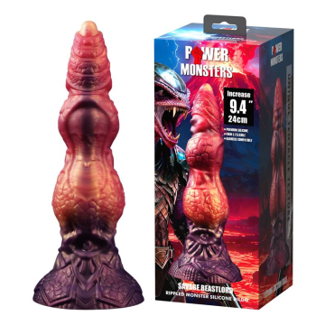 POWER MONSTERS – SAVAGE BEASTLORD DREIFARBIGER FANTASY-SILIKONDILDO 24 CM Ø 5 CM