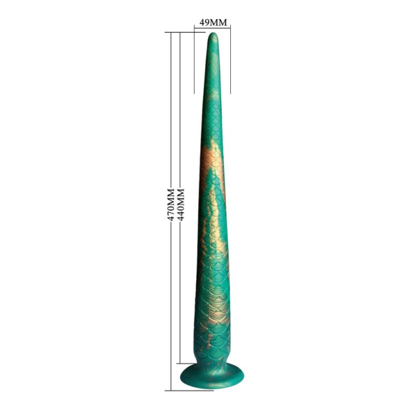 POWER MONSTERS - WILDWYRM TAIL BICOLORE FANTASY DILDO IN SILICONE 47 CM Ø 4 CM