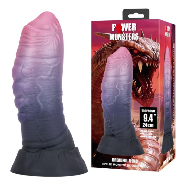 POWER MONSTERS - DREADFUL FIEND BICOLOR FANTASY SILICONE DILDO 24 CM Ø 6 CM