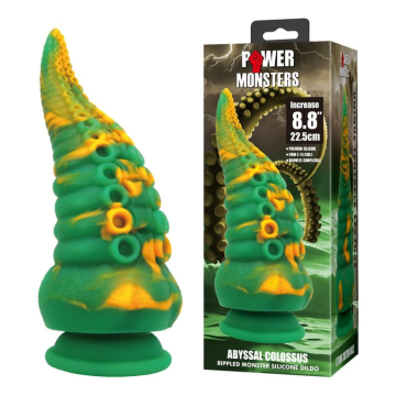 POWER MONSTERS - ABYSSAL COLOSSUS BICOLOR FANTASY GODEMICHET EN SILICONE 22,5 CM Ø 6 CM