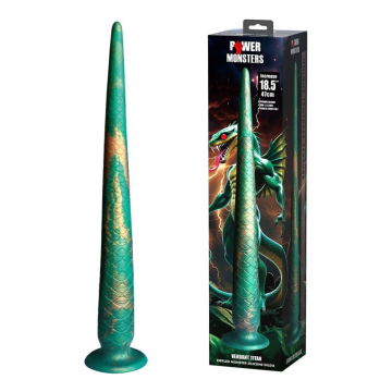 POWER MONSTERS - WILDWYRM TAIL BICOLOR FANTASY SILICONE DILDO 47 CM Ø 4 CM