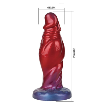 POWER MONSTERS - SHADOW BEHEMOTH BICOLOR INFLATABLE FANTASY SILICONE DILDO 22 CM Ø 5 CM