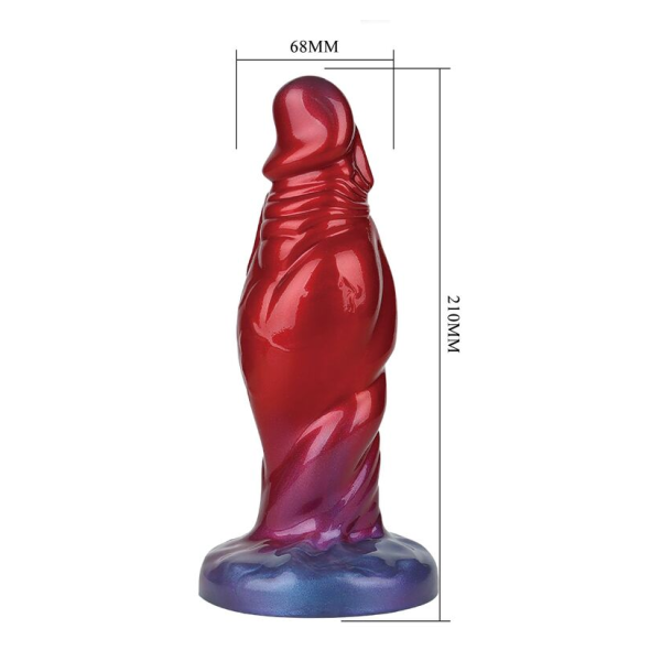 POWER MONSTERS - SHADOW BEHEMOTH BICOLOR INFLATABLE FANTASY SILICONE DILDO 22 CM Ø 5 CM