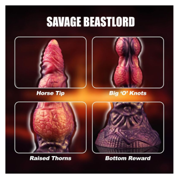 POWER MONSTERS – SAVAGE BEASTLORD DREIFARBIGER FANTASY-SILIKONDILDO 24 CM Ø 5 CM