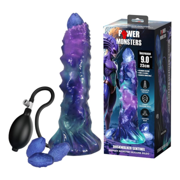 POWER MONSTERS - DUSKWALKER SENTINEL DREIFARBIGER AUFBLASBARER FANTASY-SILIKONDILDO 23 CM Ø 5 CM
