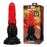 POWER MONSTERS - FIRE DRAGON FANTASY DILDO WITH SUCTION CUP 24.5 CM Ø 5.8 CM RED & BLACK