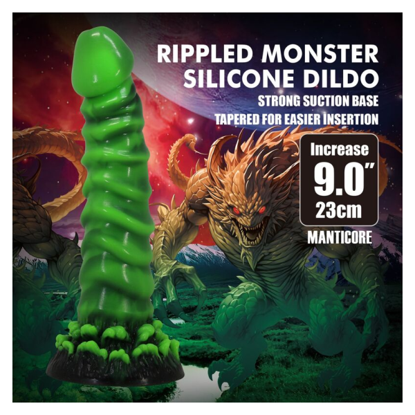 POWER MONSTERS - MANTICORE FANTASY SILICONE DILDO 23 CM Ø 5 CM