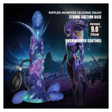 POWER MONSTERS - DUSKWALKER SENTINEL TRICOLOR DILDO GONFIABILE IN SILICONE FANTASY 23 CM Ø 5 CM