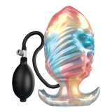 POWER MONSTERS - EBON LEVIATHAN TRICOLOR INFLATABLE FANTASY ANAL PLUG 18 CM