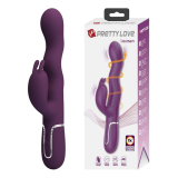 PRETTY LOVE - VIBRATEUR LAPIN LOURSEN AVEC MOUVEMENT DE POUSSÉE ET 7 MODES DE VIBRATION RECHARGEABLE PAR USB VIOLET