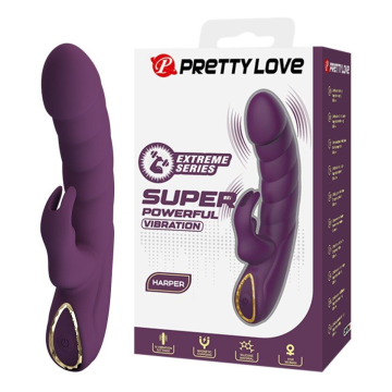 PRETTY LOVE - VIBRATEUR LAPIN RECHARGEABLE HARPER 10 FONCTIONS VIOLET