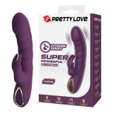 PRETTY LOVE - HARPER RECHARGEABLE RABBIT VIBRATOR 10 FUNCTIONS PURPLE