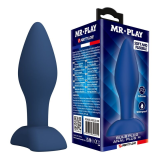 MR PLAY - KONISCHER SILIKON-ANALPLUG, BLAU, GRÖSSE M