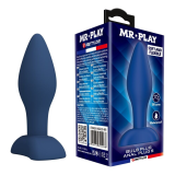 MR PLAY - TAPERED SILICONE ANAL PLUG BLUE S