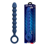 MR PLAY - PERLE ANAL IN SILICONE BLU E PLUG ANAL -Ø- 3,4 CM - 28,5 CM
