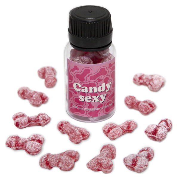 DIABLO PICANTE - CANDY SEXY JAR OF 12 STRAWBERRY-CHERRY FLAVOR GUMMIES