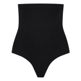 BYE-BRA - TANGA DE TALLE ALTO SIN COSTURAS NEGRO TALLA XL