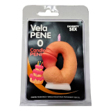 DIABLO PICANTE - PENIS CANDLE IN THE SHAPE OF THE NUMBER 0 FLESH COLOR