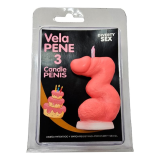 DIABLO PICANTE - BOUGIE PÉNIS EN FORME DE CHIFFRE 3 ROSE