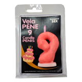 DIABLO PICANTE - BOUGIE PÉNIS EN FORME DE CHIFFRE 9 ROSE