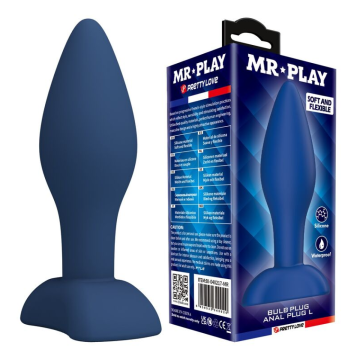 MR PLAY - TAPERED SILICONE ANAL PLUG BLUE L