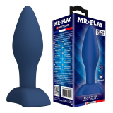 MR PLAY - KONISCHER SILIKON-ANALPLUG, BLAU, GRÖSSE L