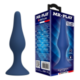 MR PLAY - PLUG ANAL EN SILICONE SLIM BLEU L