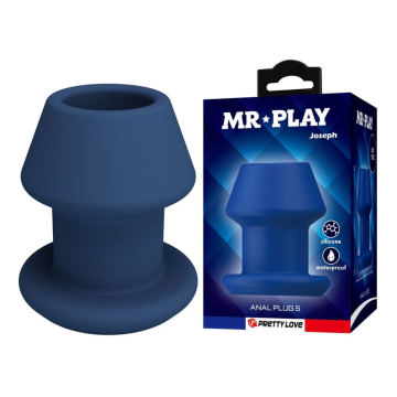 MR PLAY - JACK BLUE PLUG ANALE CAVO IN SILICONE TAGLIA S