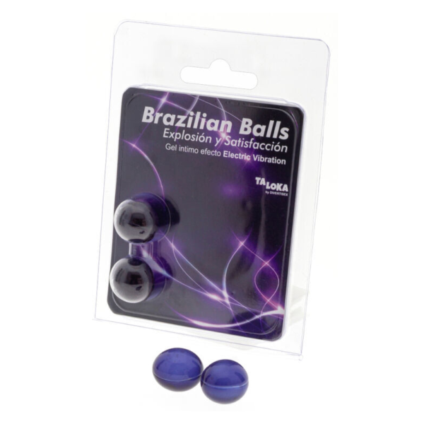 TALOKA - 2 BALLES BRÉSILIENNES EFFET VIBRANT ÉLECTRIQUE GEL EXCITANT