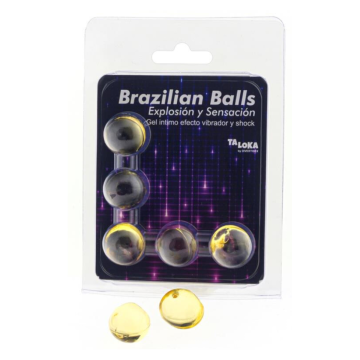 TALOKA - 5 BRASILIANISCHE BLLE MIT VIBRATIONS- UND SCHOCKEFFEKT AUFREGENDES GEL