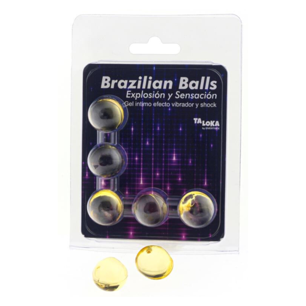 TALOKA - 5 BRAZILIAN BALLS VIBRATING & SHOCK EFFECT EXCITING GEL