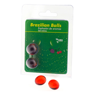 TALOKA - 2 BRASILIANISCHE KUGELN, ERDBEERE & KIRSCH-INTIM-GEL