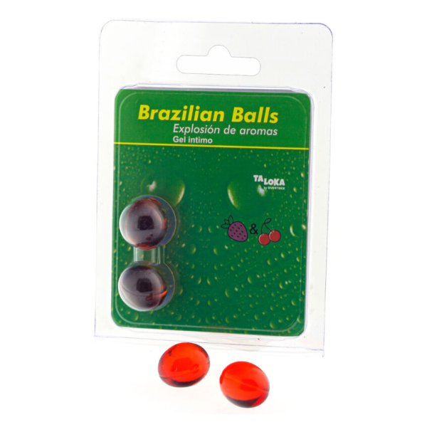 TALOKA - 2 PALLINE BRASILIANE GEL INTIMO FRAGOLA E CILIEGIA